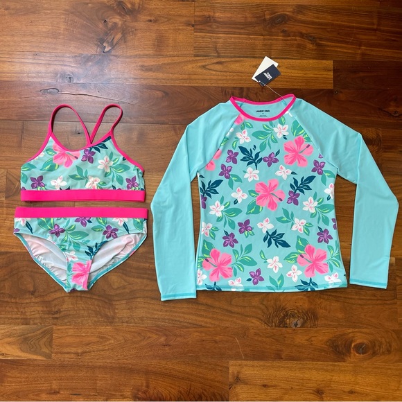 Lands' End Swim Lands End Girls Two Piece Bathing Suit With